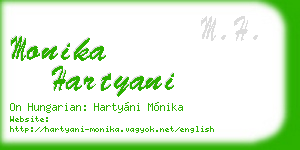 monika hartyani business card