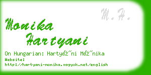 monika hartyani business card